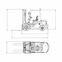 Чертеж Вилочный погрузчик Aurora Forklift FG15T-NJK2, 1,5, Бензиновый