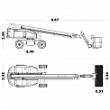 Чертеж Телескопический подъемник Sinoboom TB18EJ PLUS